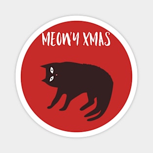 Meowy Christmas Magnet